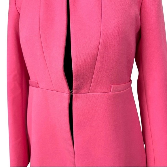 Structured Tailored Pink Longline Blazer Jacket Medium -Fitted Lined Statement - Picture 8 of 13